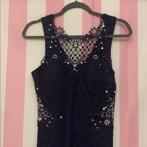 Navy Blue mermaid Ball gown